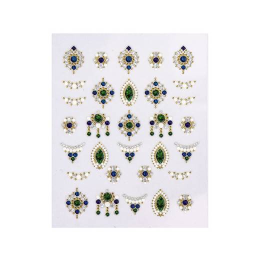 Lot de 30 feuilles d'autocollants pour ongles en forme de fleur