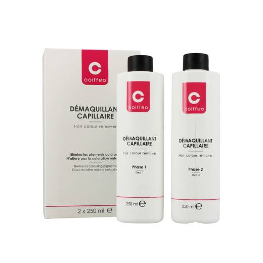 Démaquillant capillaire Hair colour remover (2x250ml) de la marque Coiffeo Contenance 500ml