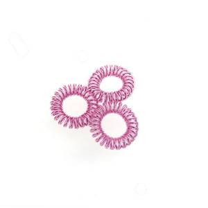 Coiffeo Hair ring Rose métallisé x3, Elastiques et chouchous