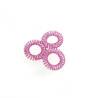 Hair ring Rose métallisé x3