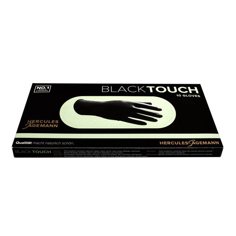 Gants en latex noirs réutilisables, gants de salon de coiffure pour la  teinture, Gants taille moyenne (paquet de 10).