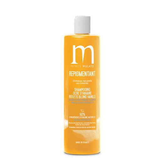 Shampooing Repigmentant Ocre d'havane - reflets blond vanille de la marque Mulato Contenance 500ml