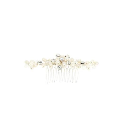 Barrette à Cheveux Mariage Strass Et Perles - Accessoire Élégant Pour Femme, Cérémonie, Fête