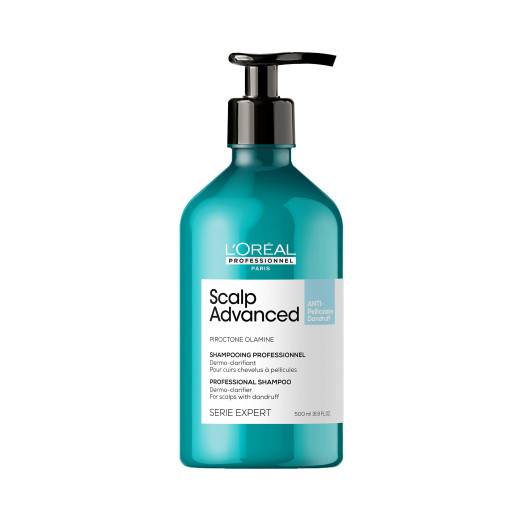 Shampoing dermo-clarifiant anti-pelliculaire Scalp Advanced de la marque L'Oréal Professionnel Contenance 500ml