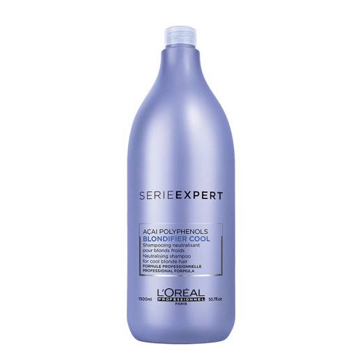 Shampoing neutralisant Blondifier Cool de la marque L'Oréal Professionnel Gamme Série Expert Contenance 1500ml