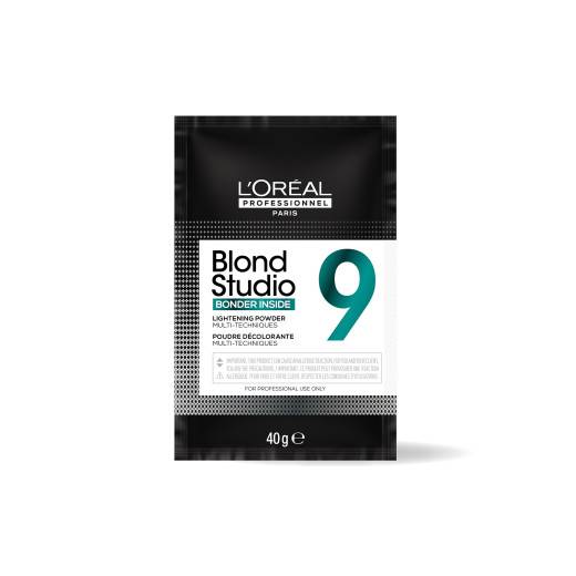 Sachet poudre décolorante Blond Studio 9 Bonder Inside de la marque L'Oréal Professionnel Gamme Blond Studio Contenance 40g