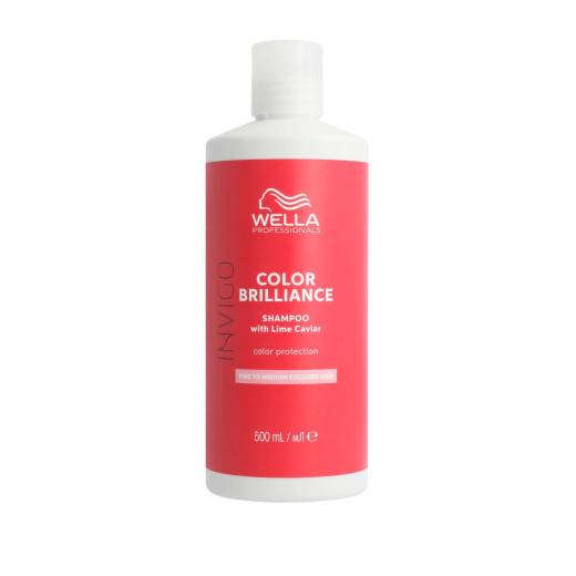 Shampoing cheveux colorés et fins à moyens Color Brilliance de la marque Wella Professionals Gamme Invigo Contenance 500ml