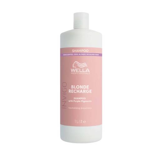 Shampoing raviveur de couleur Blonde recharge Blond froid de la marque Wella Professionals Gamme Invigo Contenance 1000ml