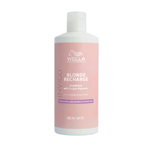 Shampoing neutralisant Cool Blonde Recharge Invigo de la marque Wella Professionals Contenance 500ml