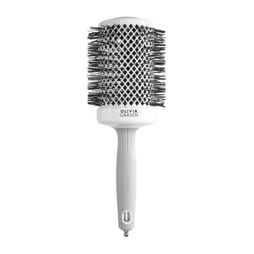 Brosse de brushing Expert Blowout Shine White&Grey 65mm de la marque Olivia Garden