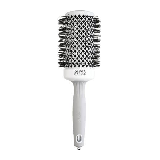 Brosse de brushing Expert Blowout Shine White&Grey 55mm de la marque Olivia Garden Gamme Expert Blowout Shine