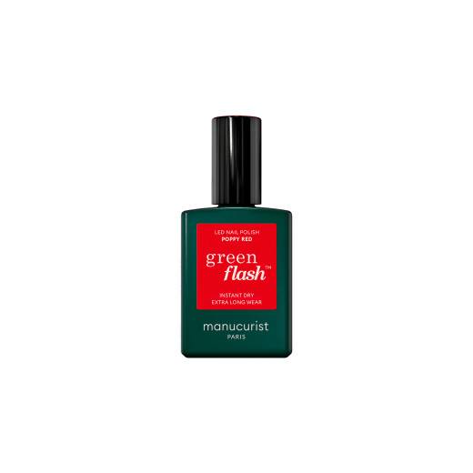 Vernis semi-permanent Green Flash™ Poppy Red de la marque Manucurist Contenance 15ml