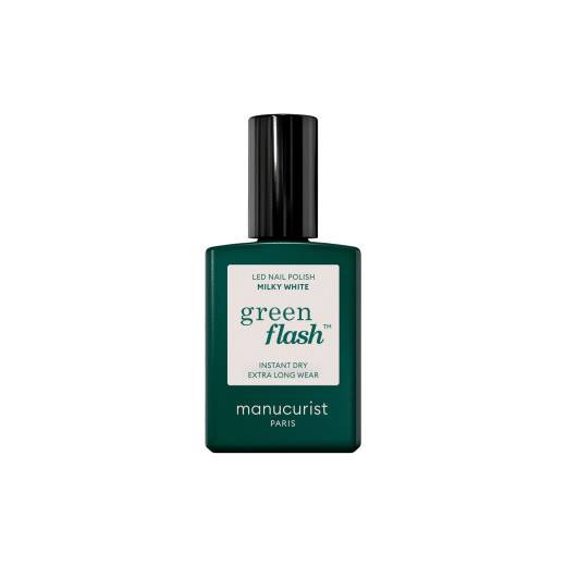 Vernis semi-permanent Green Flash™ Milky White de la marque Manucurist Contenance 15ml