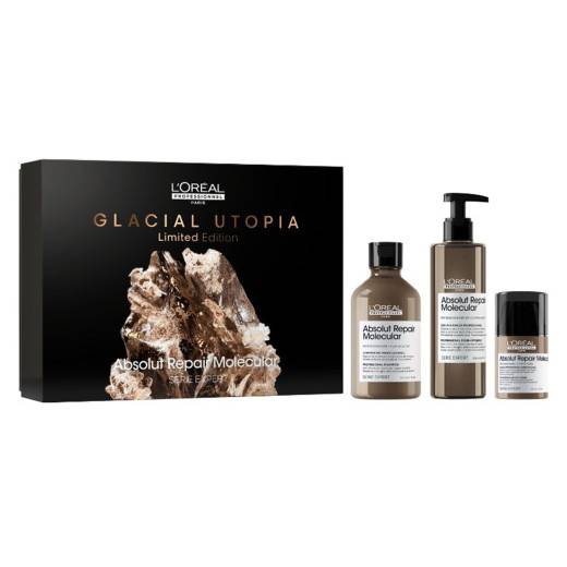 Coffret Trio Absolut Repair Molecular Glacial Utopia - Édition Limitée de la marque L'Oréal Professionnel Contenance 600ml