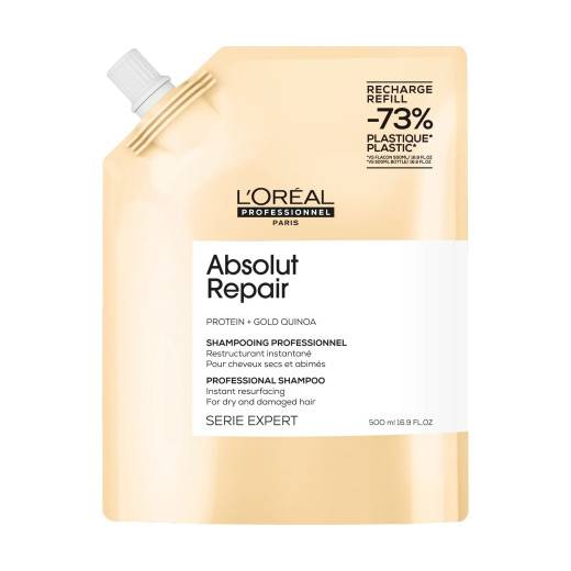 Éco-Recharge Shampoing Réparateur Absolut Repair de la marque L'Oréal Professionnel Contenance 500ml