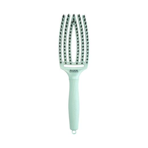 Brosse démêlante Fingerbrush Artic Teal - Care Iconic Boar&Nylon de la marque Olivia Garden