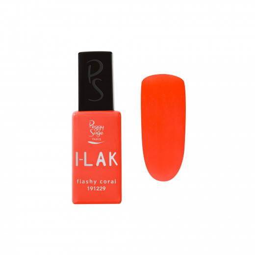I-LAK soak off gel polish flashy coral de la marque Peggy Sage Gamme I-LAK Contenance 11ml