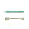 Bigoudis permanente courts 70x6mm x12 Vert & Blanc