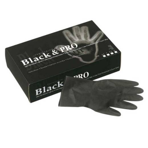 Boîte de 20 gants latex satin noir - Taille S de la marque Sibel