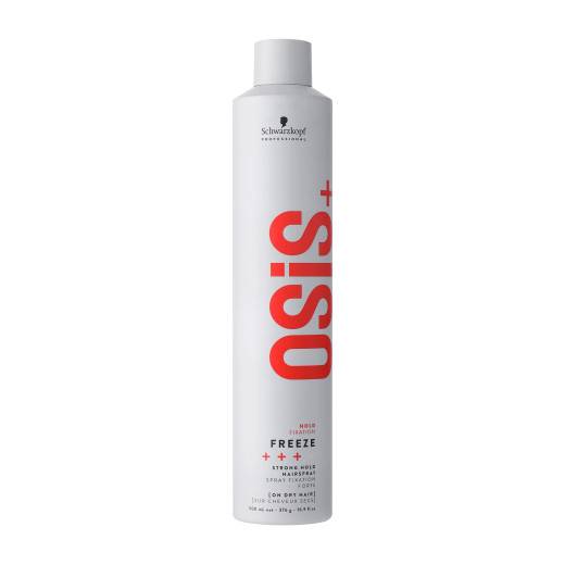 Spray fixation forte Osis+ Freeze de la marque Schwarzkopf Professional Gamme Osis+ Contenance 500ml