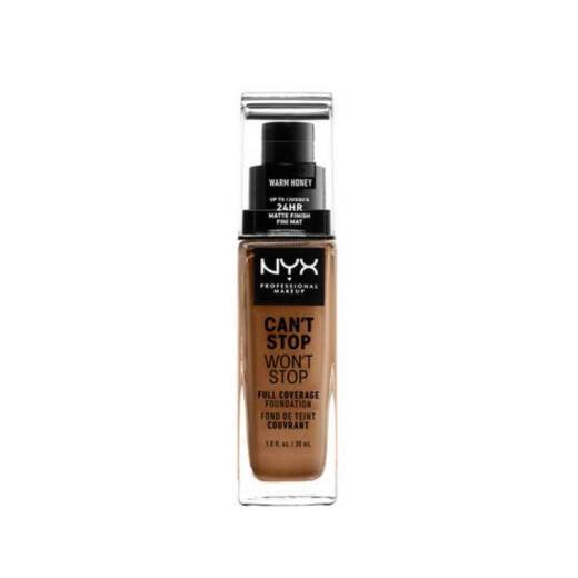 Fond de teint liquide Can't stop won't stop Warm honey de la marque NYX Professional Makeup Contenance 30ml