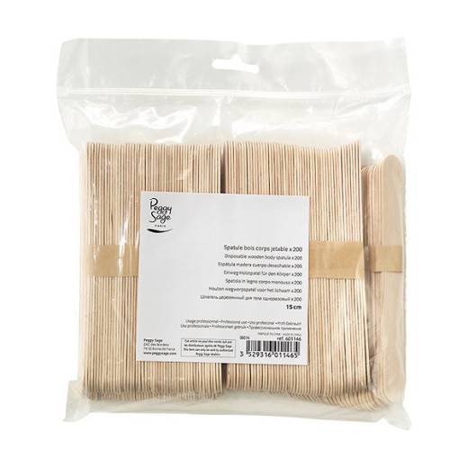 Lot De 200 Spatules En Bois Jetables Peggy Sage - Pour Soins Du Corps Et Esthétique