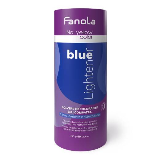 Poudre décolorante bleue compacte de la marque Fanola Gamme No Yellow Contenance 450g