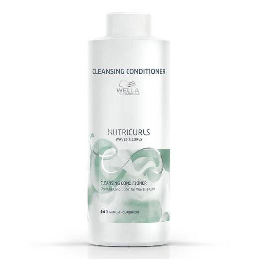 Après-shampoing nettoyant cheveux bouclés et ondulés Nutricurls de la marque Wella Professionals Contenance 1000ml