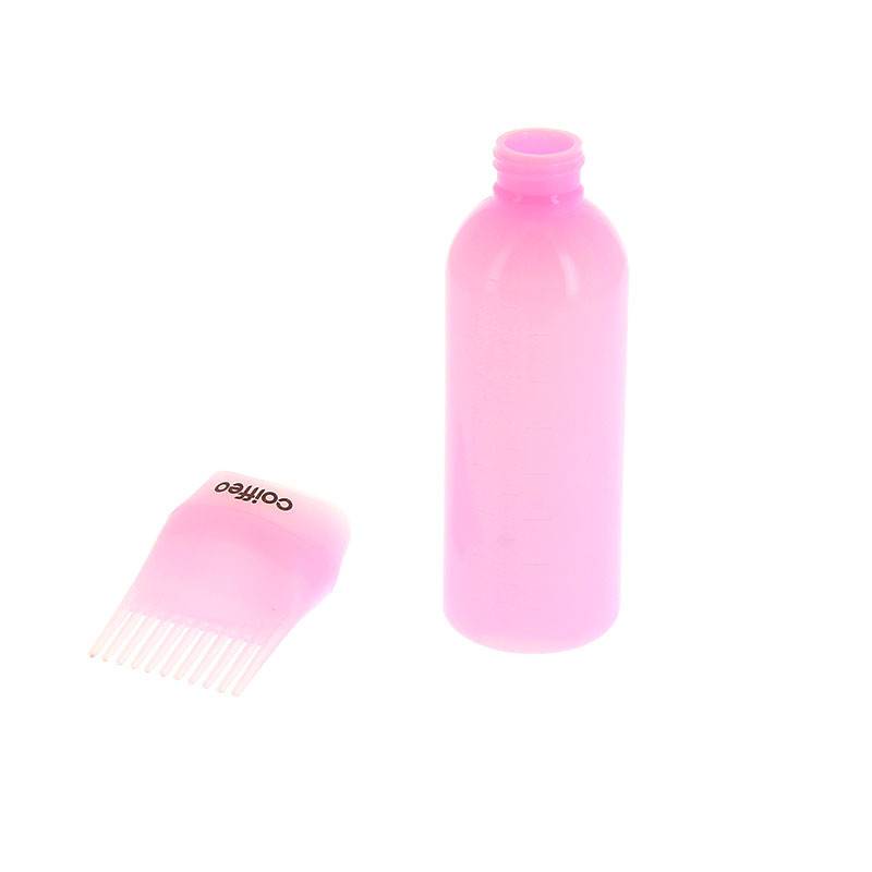 Lot de 2 flacons applicateurs d'huile capillaire avec peigne à racines pour  teinture des cheveux avec échelle graduée (rose) : : Beauté et  Parfum