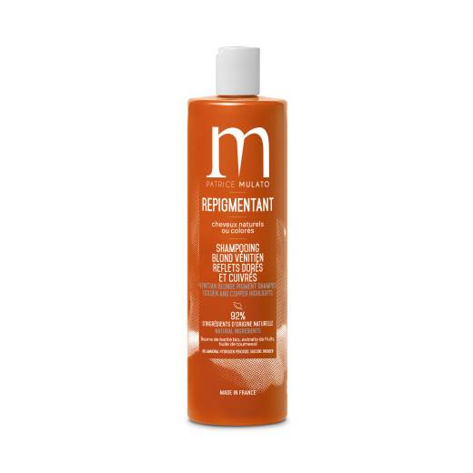 Shampoing Repigmentant Blond vénitien - reflets dorés et cuivrés de la marque Mulato Contenance 500ml
