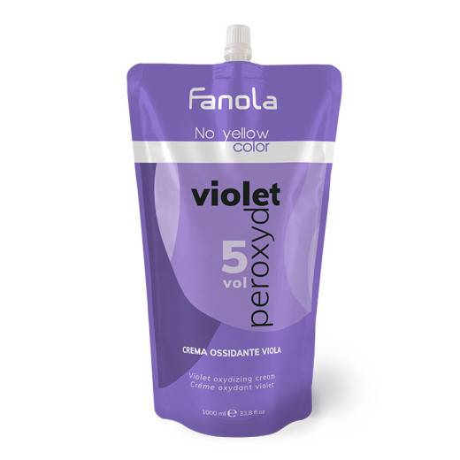 Crème oxydant violet 5 volumes de la marque Fanola Gamme No Yellow Contenance 1000ml