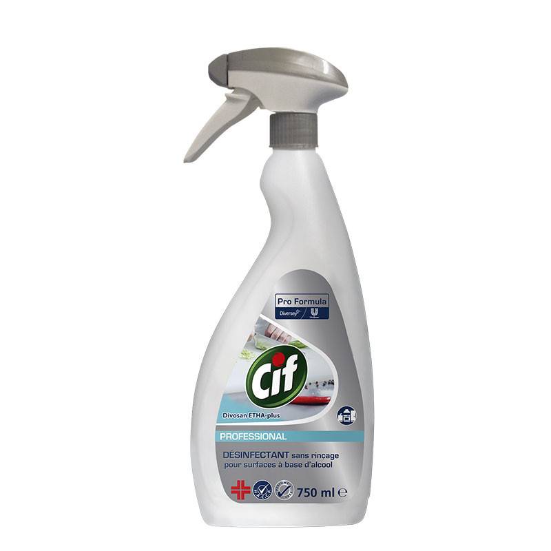 Spray désinfectant surfaces sans rinçage Cif 750ml
