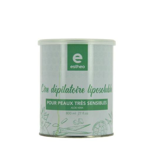 Pot de cire dépilatoire liposoluble Aloe Vera de la marque Estheo Contenance 800ml