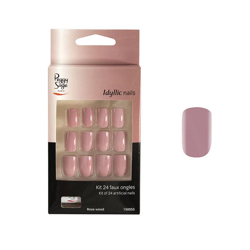 Kit Faux Ongles Peggy Sage – 24 Ongles Baby Pink + Colle, Taille Moyenne, Neuf