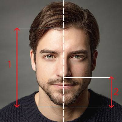 calcul visage barbe