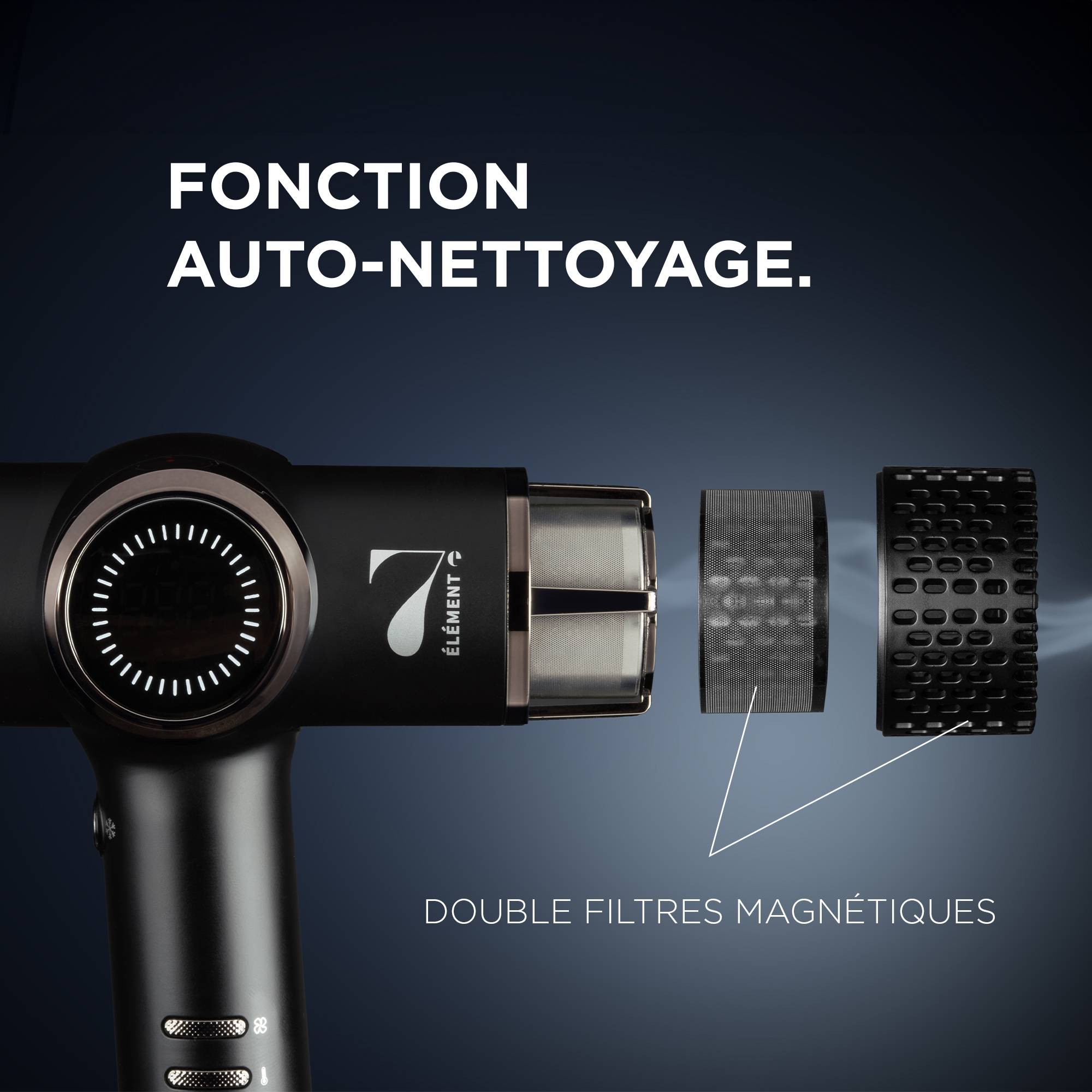 Fonction d'auto-nettoyage du sèche-cheveux Pulse