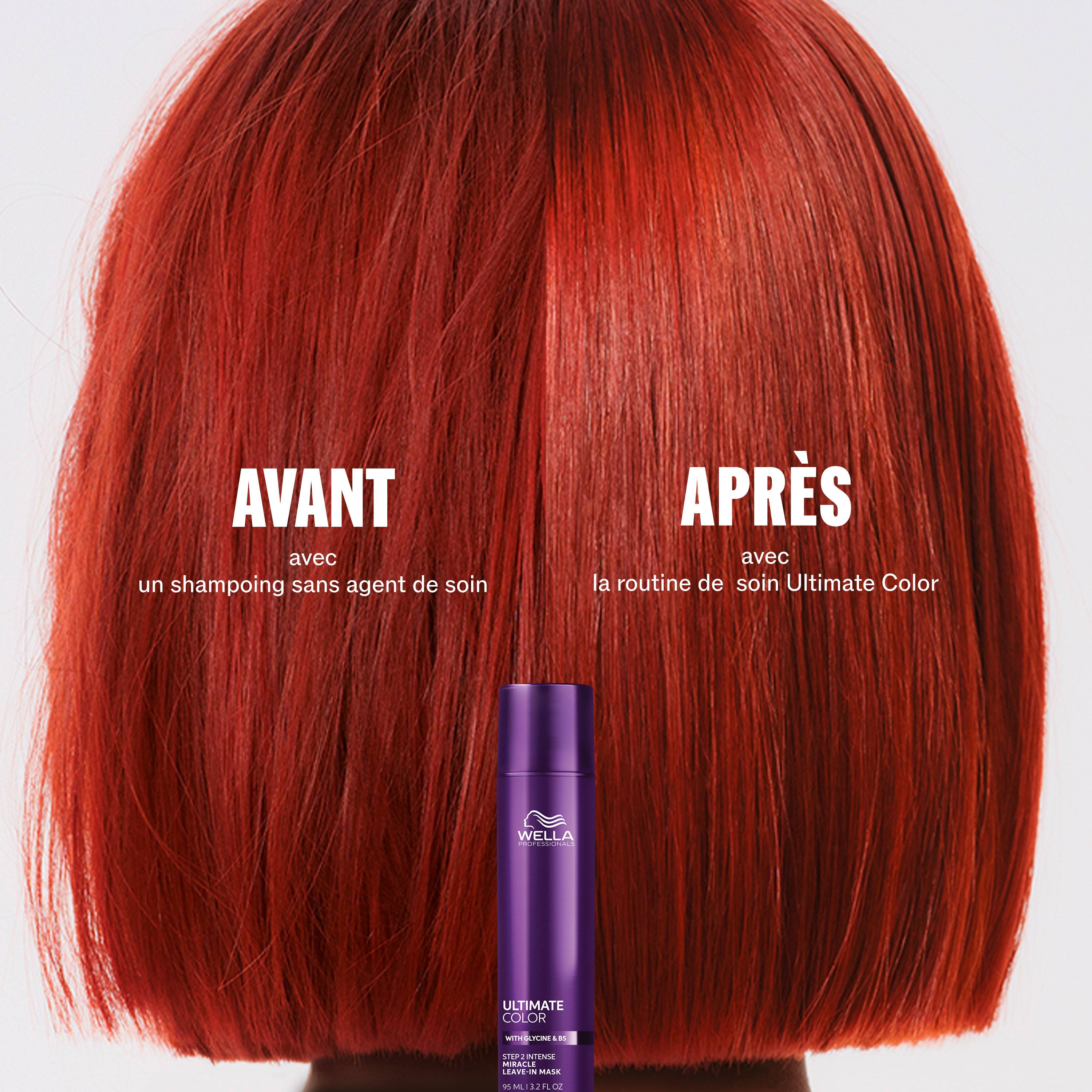 Avant/Après gamme Ultimate Color Masque Miracle