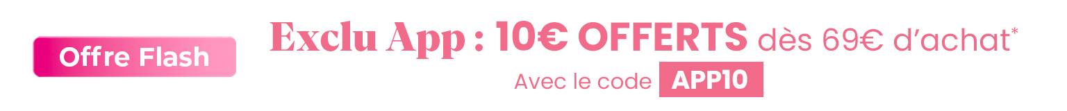 10€ offerts dès 69€ d'achat sur l'application Bleu Libellule