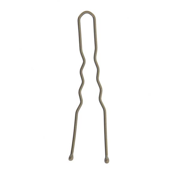 Epingles à chignon ondulées bouts perlés 50mm x40 Bronze de la marque Coiffeo - 1