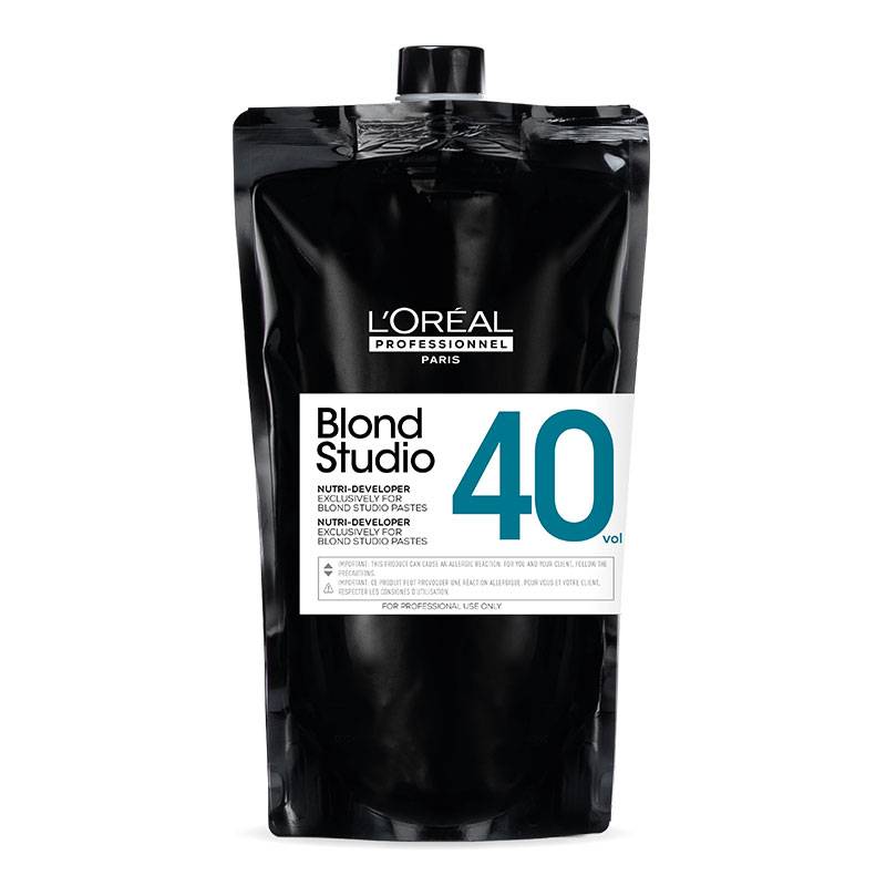 Oxydant nutri-développeur 40 volumes Blond Studio de la marque L'Oréal Professionnel Contenance 1000ml - 1