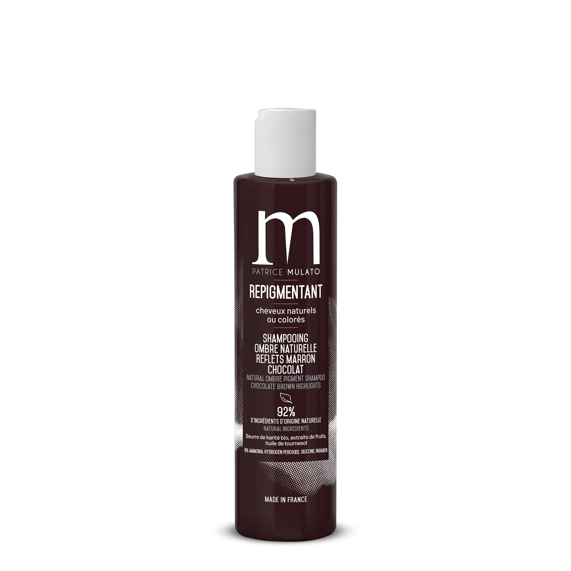Shampooing Repigmentant Ombre naturelle - reflets marron chocolat de la marque Mulato Contenance 200ml - 1