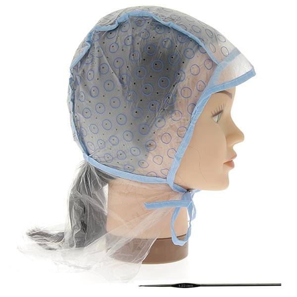 Bonnets à mèches avec crochet en métal x3 de la marque Coiffeo - 1