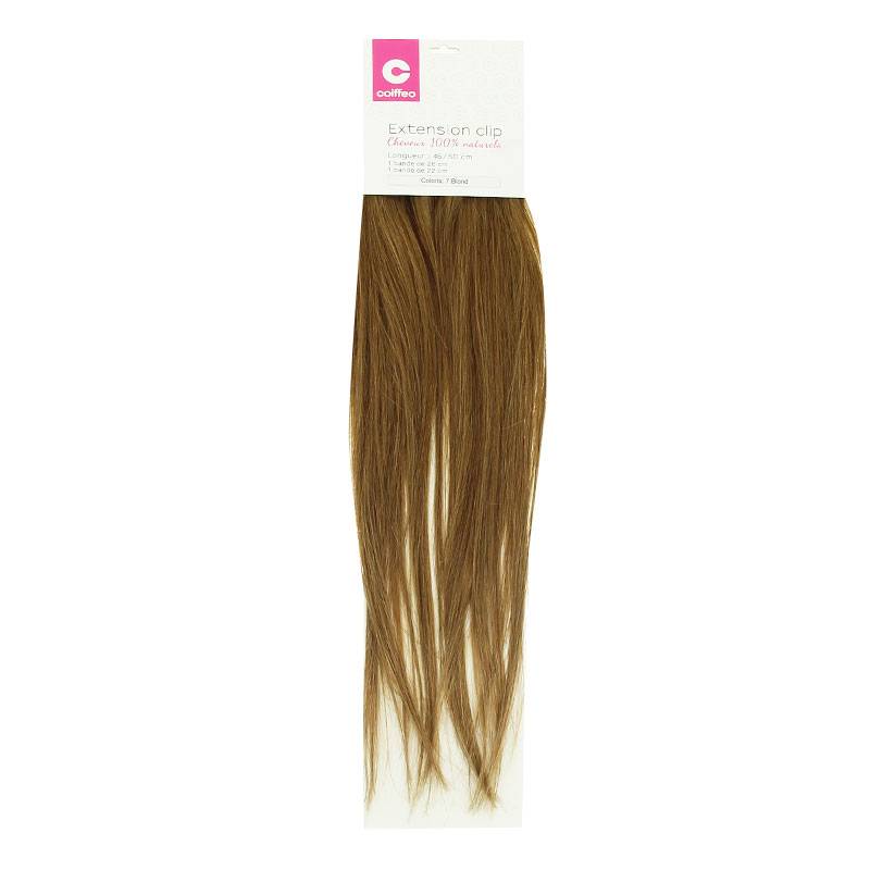 Bandeau extensions naturelles à clips Blond de la marque Coiffeo - 1