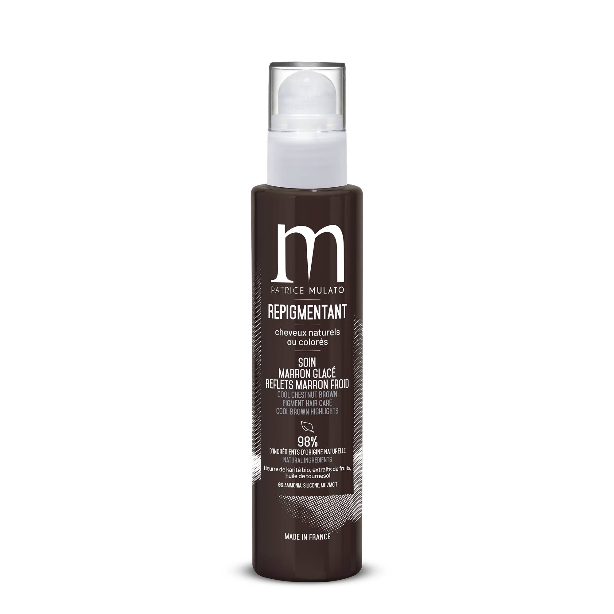 Soin Repigmentant Marron glacé - reflets marron froid de la marque Mulato Contenance 200ml - 1