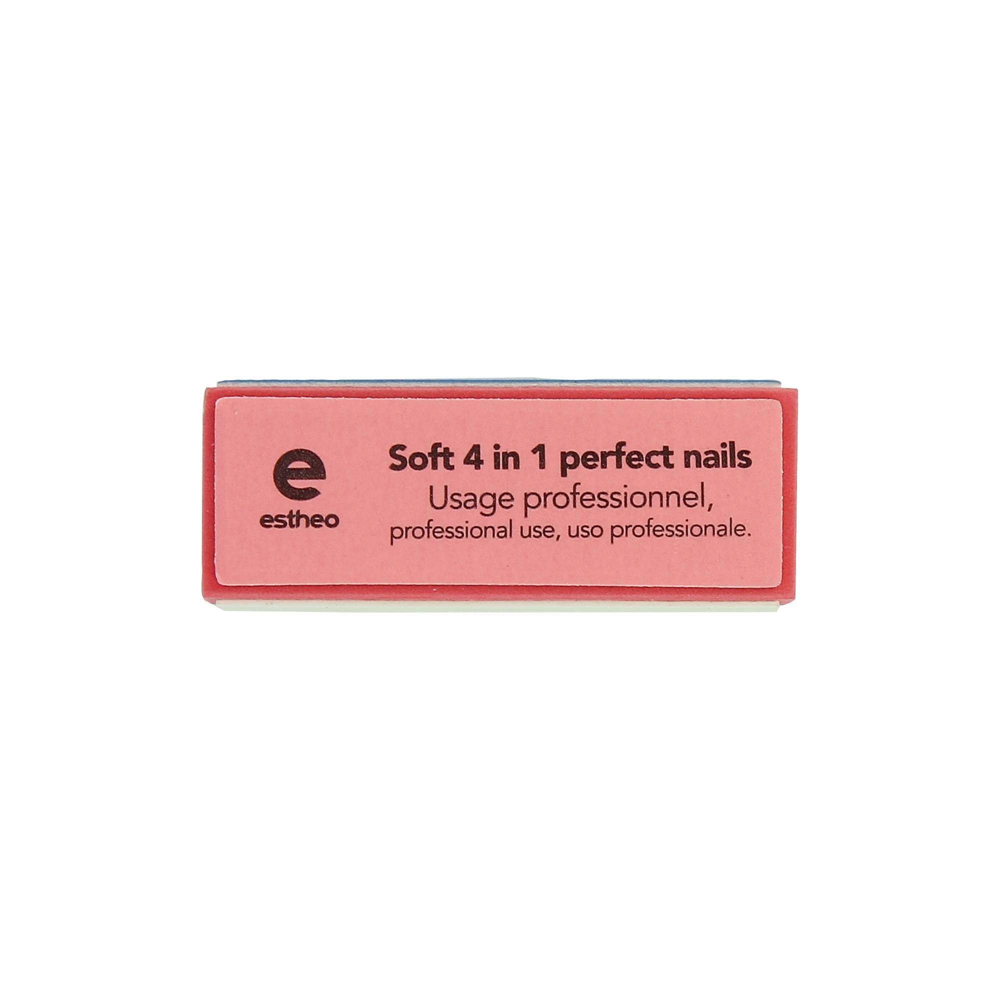 Mini bloc 4 faces - Soft 4 in 1 perfect nails Rose & Bleu de la marque Estheo - 1