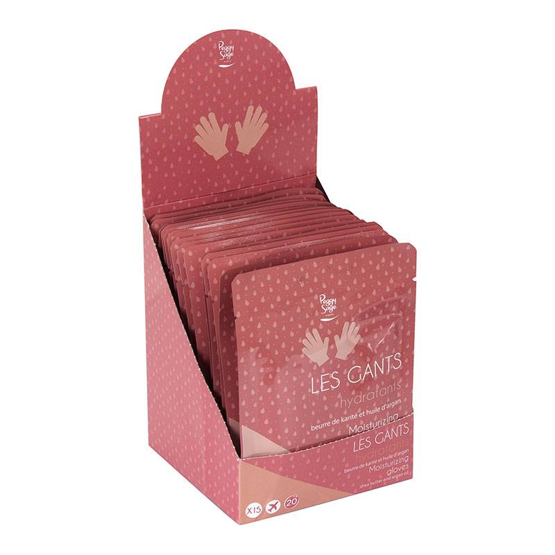 Présentoir gants pour les mains hydratants x15 de la marque Peggy Sage Contenance 510g - 1