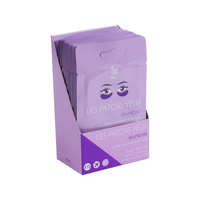Présentoir paires de patchs yeux jeunesse x15 de la marque Peggy Sage Contenance 200g - 1