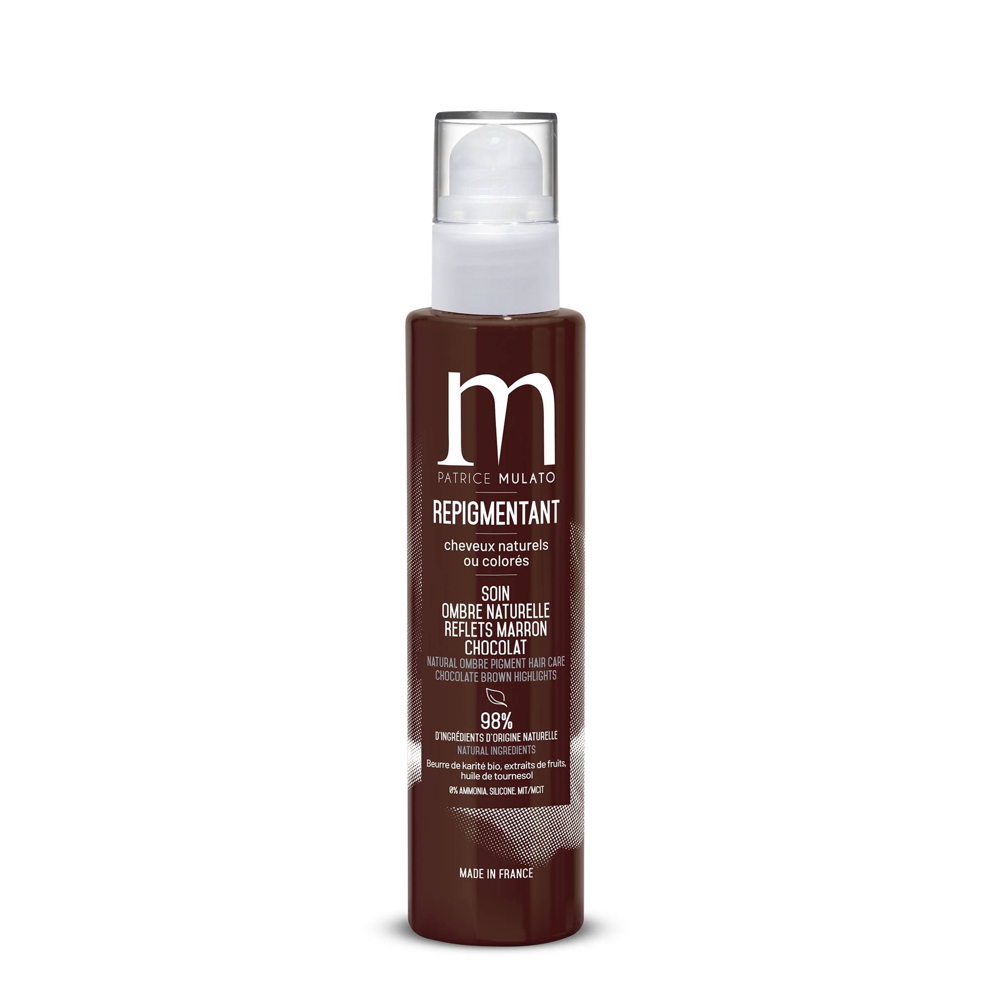 Soin Repigmentant Ombre naturelle - reflets marron chocolat de la marque Mulato Contenance 200ml - 1