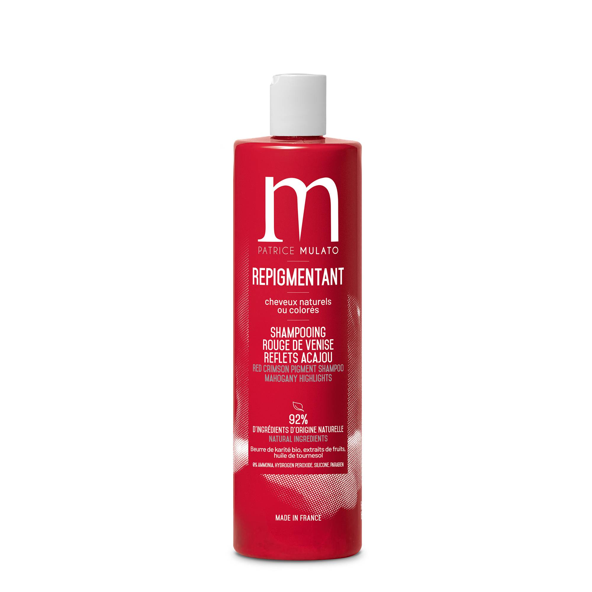 Shampooing Repigmentant Rouge de venise - reflets acajou de la marque Mulato Contenance 500ml - 1
