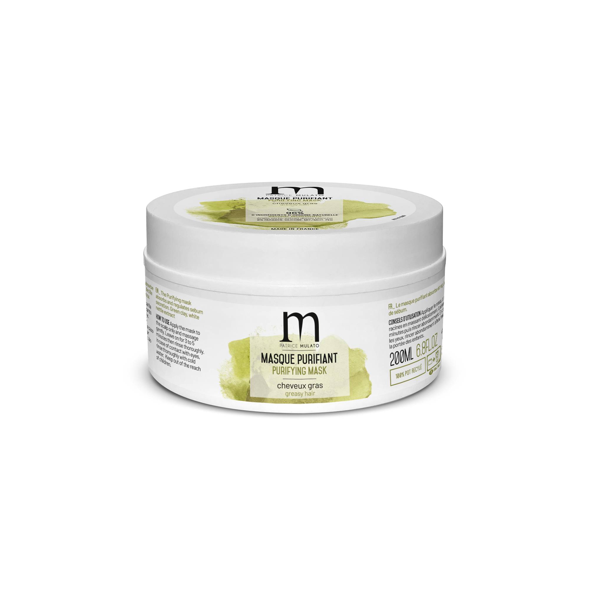 Soin traitant purifiant cheveux gras de la marque Mulato Contenance 200ml - 1